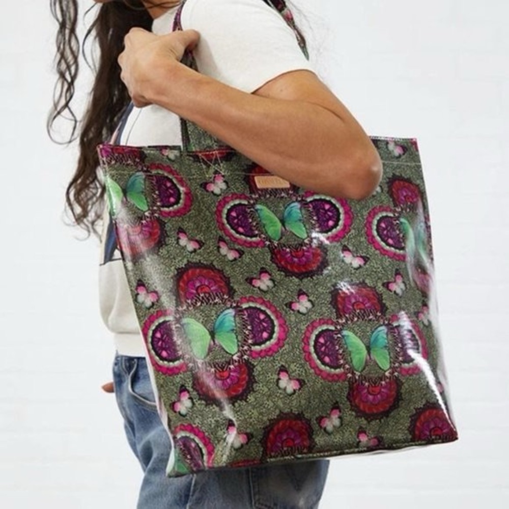Consuela Butterfly Tote and cosmetic bag. Retired and hard to find!